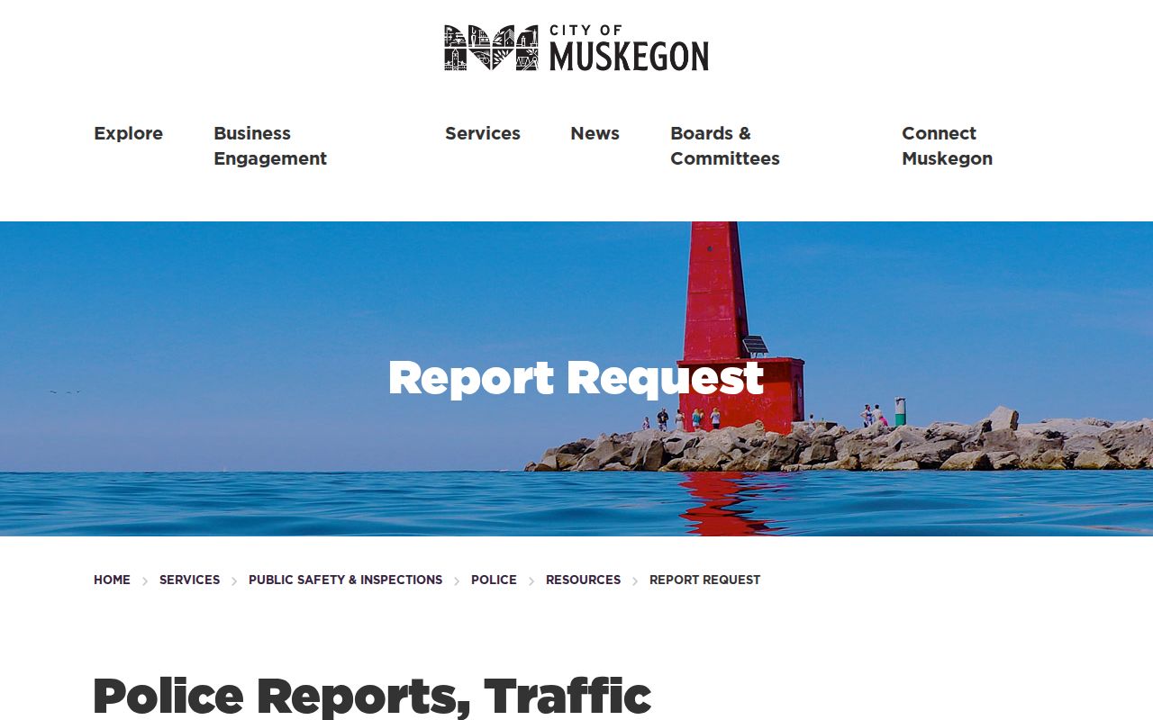 Official Muskegon Police criminal record and report request routes